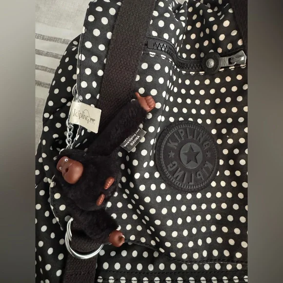 Kipling Dotted Black Backpack - Picture 7 of 8